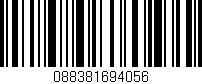 Código de barras (EAN, GTIN, SKU, ISBN): '088381694056'