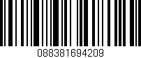 Código de barras (EAN, GTIN, SKU, ISBN): '088381694209'