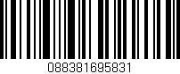 Código de barras (EAN, GTIN, SKU, ISBN): '088381695831'