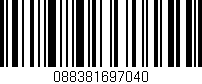 Código de barras (EAN, GTIN, SKU, ISBN): '088381697040'
