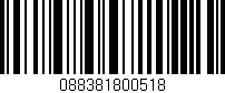 Código de barras (EAN, GTIN, SKU, ISBN): '088381800518'
