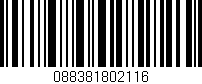 Código de barras (EAN, GTIN, SKU, ISBN): '088381802116'