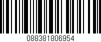 Código de barras (EAN, GTIN, SKU, ISBN): '088381806954'