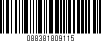 Código de barras (EAN, GTIN, SKU, ISBN): '088381809115'