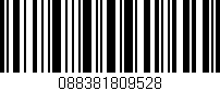 Código de barras (EAN, GTIN, SKU, ISBN): '088381809528'