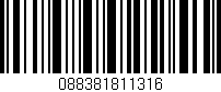 Código de barras (EAN, GTIN, SKU, ISBN): '088381811316'