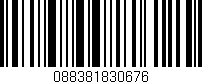Código de barras (EAN, GTIN, SKU, ISBN): '088381830676'