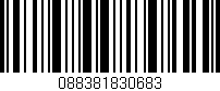Código de barras (EAN, GTIN, SKU, ISBN): '088381830683'