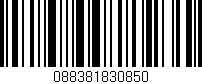 Código de barras (EAN, GTIN, SKU, ISBN): '088381830850'