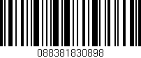 Código de barras (EAN, GTIN, SKU, ISBN): '088381830898'