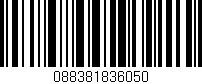 Código de barras (EAN, GTIN, SKU, ISBN): '088381836050'