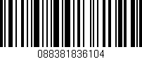 Código de barras (EAN, GTIN, SKU, ISBN): '088381836104'