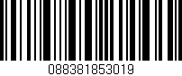 Código de barras (EAN, GTIN, SKU, ISBN): '088381853019'