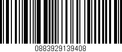 Código de barras (EAN, GTIN, SKU, ISBN): '0883929139408'