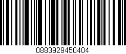 Código de barras (EAN, GTIN, SKU, ISBN): '0883929450404'