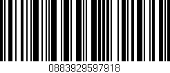 Código de barras (EAN, GTIN, SKU, ISBN): '0883929597918'