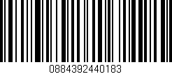 Código de barras (EAN, GTIN, SKU, ISBN): '0884392440183'