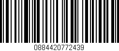 Código de barras (EAN, GTIN, SKU, ISBN): '0884420772439'