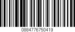 Código de barras (EAN, GTIN, SKU, ISBN): '0884776750419'