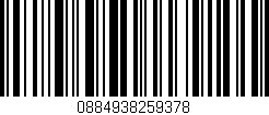 Código de barras (EAN, GTIN, SKU, ISBN): '0884938259378'