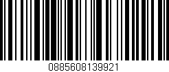 Código de barras (EAN, GTIN, SKU, ISBN): '0885608139921'