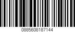 Código de barras (EAN, GTIN, SKU, ISBN): '0885608187144'
