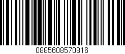Código de barras (EAN, GTIN, SKU, ISBN): '0885608570816'