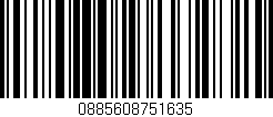 Código de barras (EAN, GTIN, SKU, ISBN): '0885608751635'