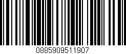 Código de barras (EAN, GTIN, SKU, ISBN): '0885909511907'