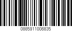 Código de barras (EAN, GTIN, SKU, ISBN): '0885911006835'