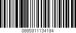 Código de barras (EAN, GTIN, SKU, ISBN): '0885911134194'
