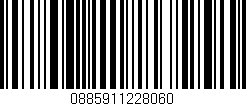 Código de barras (EAN, GTIN, SKU, ISBN): '0885911228060'