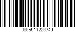 Código de barras (EAN, GTIN, SKU, ISBN): '0885911228749'