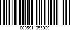 Código de barras (EAN, GTIN, SKU, ISBN): '0885911356039'