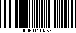 Código de barras (EAN, GTIN, SKU, ISBN): '0885911402569'