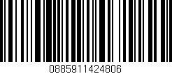 Código de barras (EAN, GTIN, SKU, ISBN): '0885911424806'