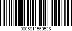 Código de barras (EAN, GTIN, SKU, ISBN): '0885911563536'