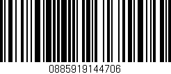 Código de barras (EAN, GTIN, SKU, ISBN): '0885919144706'