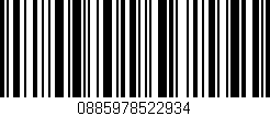 Código de barras (EAN, GTIN, SKU, ISBN): '0885978522934'