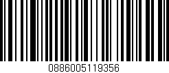 Código de barras (EAN, GTIN, SKU, ISBN): '0886005119356'