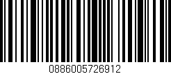 Código de barras (EAN, GTIN, SKU, ISBN): '0886005726912'