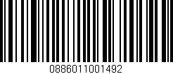 Código de barras (EAN, GTIN, SKU, ISBN): '0886011001492'