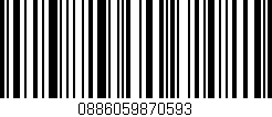 Código de barras (EAN, GTIN, SKU, ISBN): '0886059870593'