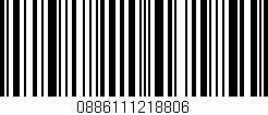 Código de barras (EAN, GTIN, SKU, ISBN): '0886111218806'