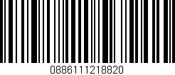 Código de barras (EAN, GTIN, SKU, ISBN): '0886111218820'