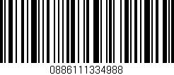 Código de barras (EAN, GTIN, SKU, ISBN): '0886111334988'