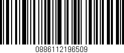 Código de barras (EAN, GTIN, SKU, ISBN): '0886112196509'