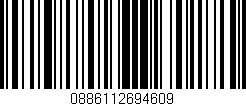 Código de barras (EAN, GTIN, SKU, ISBN): '0886112694609'