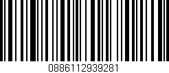 Código de barras (EAN, GTIN, SKU, ISBN): '0886112939281'