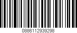 Código de barras (EAN, GTIN, SKU, ISBN): '0886112939298'